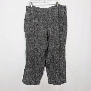 NEW Liv By Habitat Clothes 2X Wide Lantern Pant Linen Crinkled Lagenlook Boho